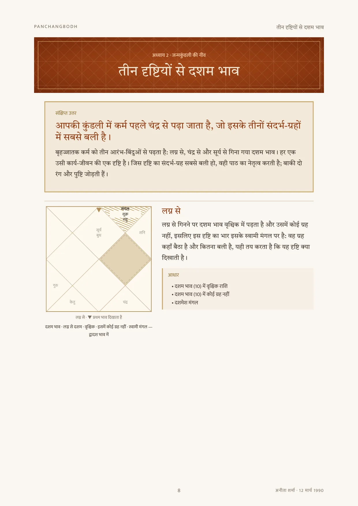 तीन दृष्टियों से दशम भाव